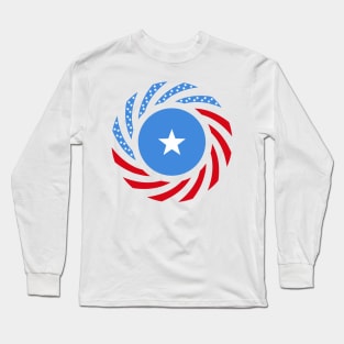 Somali American Multinational Patriot Flag Series Long Sleeve T-Shirt